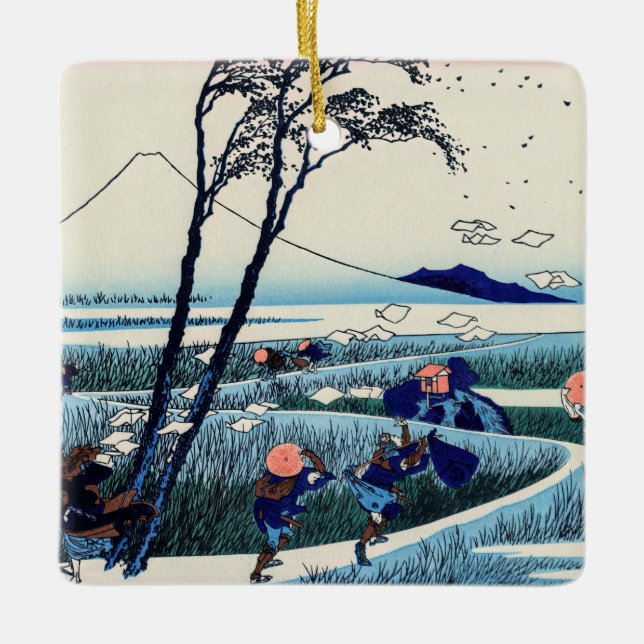 Katsushika Hokusai - Ejiri in the Suruga province Ceramic Ornament (Front)