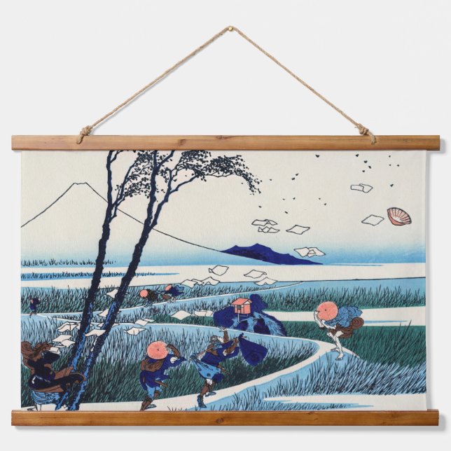 Katsushika Hokusai - Ejiri in the Suruga province Hanging Tapestry (Front)