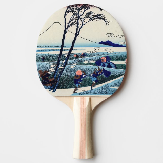 Katsushika Hokusai - Ejiri in the Suruga province Ping Pong Paddle (Front)