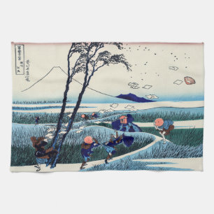 Katsushika Hokusai - Ejiri in the Suruga province Tea Towel