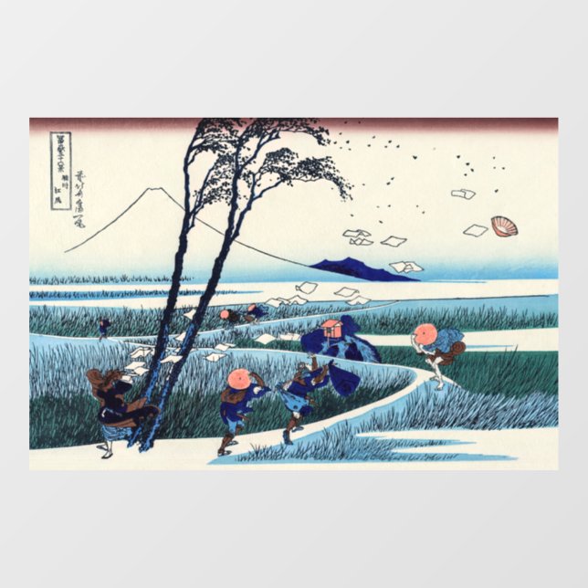Katsushika Hokusai - Ejiri in the Suruga province Window Cling (Sheet)