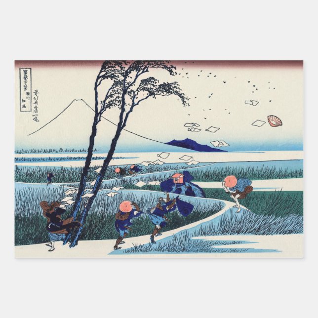 Katsushika Hokusai - Ejiri in the Suruga province Wrapping Paper Sheet (Front)