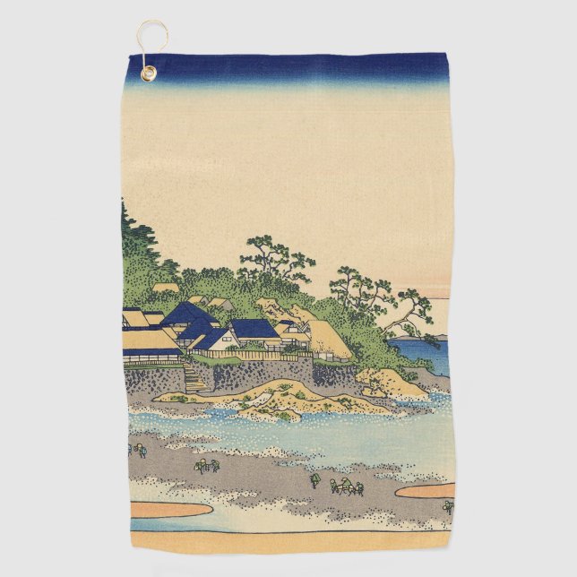 Katsushika Hokusai Enoshima in the Sagami province Golf Towel (Front)