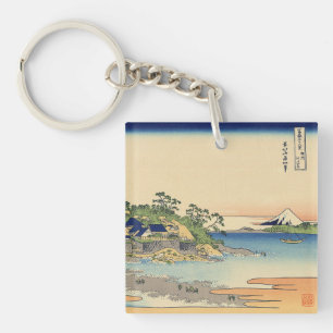 Katsushika Hokusai Enoshima in the Sagami province Key Ring