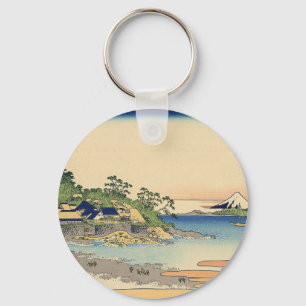 Katsushika Hokusai Enoshima in the Sagami province Key Ring