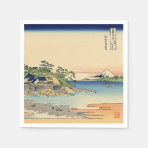 Katsushika Hokusai Enoshima in the Sagami province Napkin
