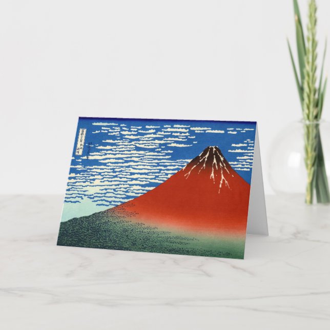 Katsushika Hokusai - Fine Wind, Clear Morning Card (Front)