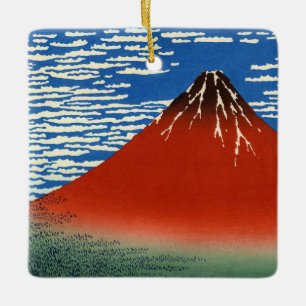 Katsushika Hokusai - Fine Wind, Clear Morning Ceramic Ornament