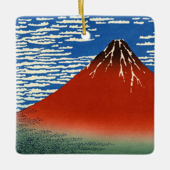 Katsushika Hokusai - Fine Wind, Clear Morning Ceramic Ornament (Front)