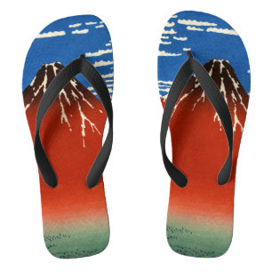 Katsushika Hokusai - Fine Wind, Clear Morning Flip Flops