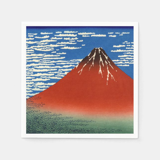 Katsushika Hokusai - Fine Wind, Clear Morning Napkin (Front)