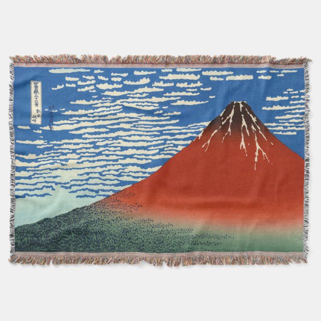 Katsushika Hokusai - Fine Wind, Clear Morning Throw Blanket (Front)