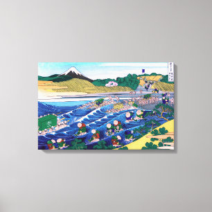 Katsushika Hokusai - Fuji from Kanaya on Tokaido Canvas Print
