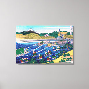 Katsushika Hokusai - Fuji from Kanaya on Tokaido Canvas Print