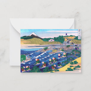 Katsushika Hokusai - Fuji from Kanaya on Tokaido Card