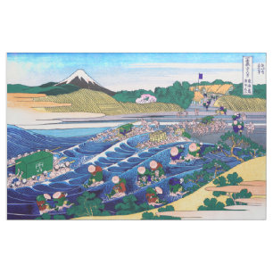 Katsushika Hokusai - Fuji from Kanaya on Tokaido Fabric