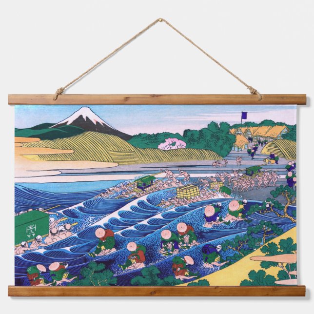 Katsushika Hokusai - Fuji from Kanaya on Tokaido Hanging Tapestry (Front)