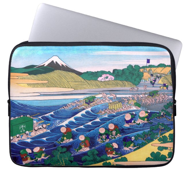 Katsushika Hokusai - Fuji from Kanaya on Tokaido Laptop Sleeve (Front)