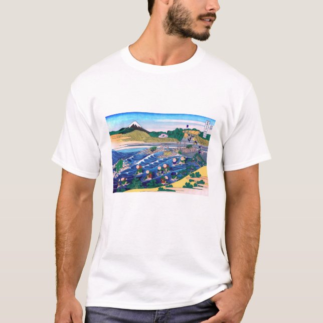 Katsushika Hokusai - Fuji from Kanaya on Tokaido T-Shirt (Front)