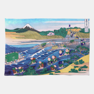 Katsushika Hokusai - Fuji from Kanaya on Tokaido Tea Towel