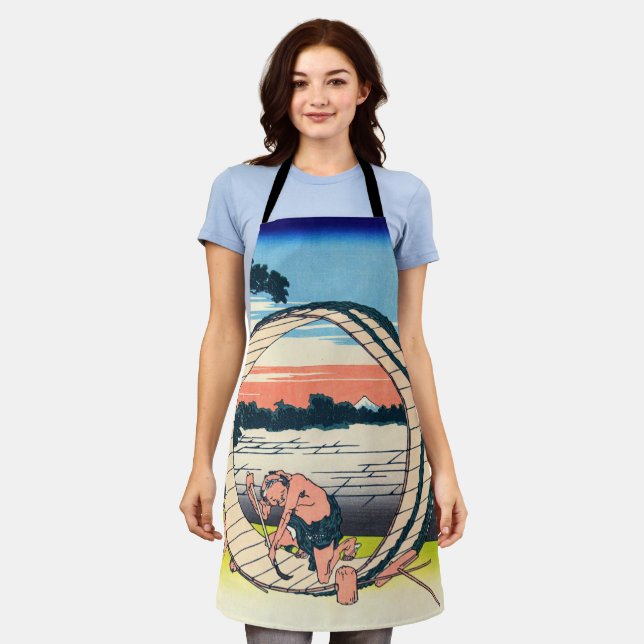 Katsushika Hokusai - Fujimigahara, Owari Province Apron (Worn)