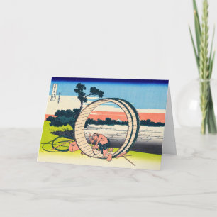 Katsushika Hokusai - Fujimigahara, Owari Province Card