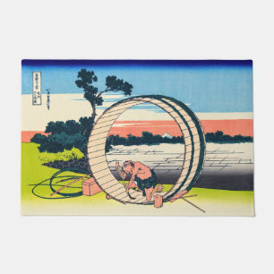 Katsushika Hokusai - Fujimigahara, Owari Province Doormat