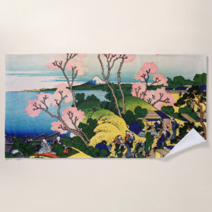 Katsushika Hokusai - Gotenyama, Tokaido, Shinagawa Beach Towel