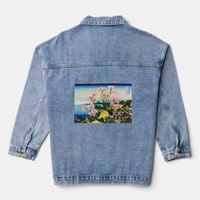 Katsushika Hokusai - Gotenyama, Tokaido, Shinagawa Denim Jacket (Back)