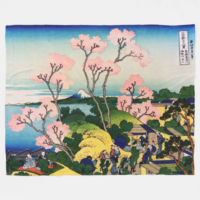 Katsushika Hokusai - Gotenyama, Tokaido, Shinagawa Fleece Blanket (Front (Horizontal))