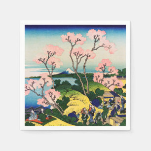 Katsushika Hokusai - Gotenyama, Tokaido, Shinagawa Napkin