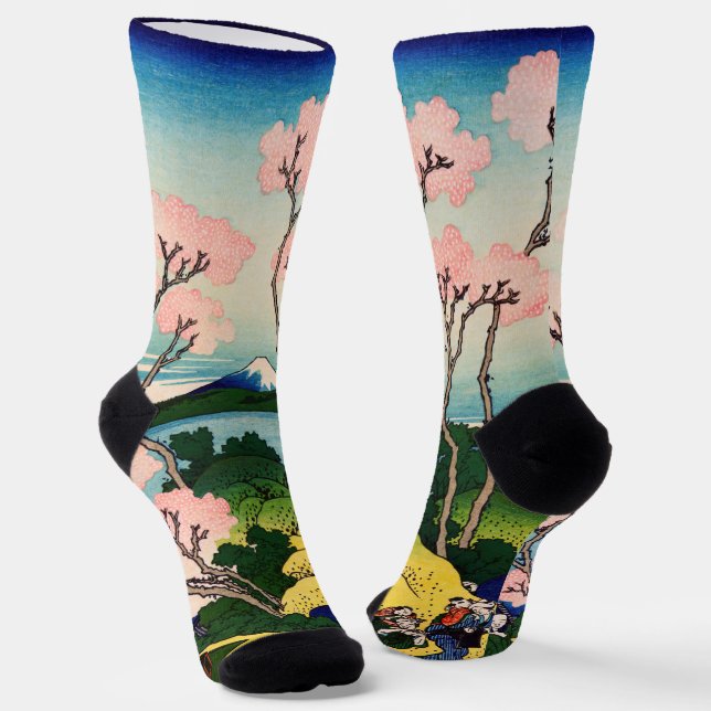 Katsushika Hokusai - Gotenyama, Tokaido, Shinagawa Socks (Angled)