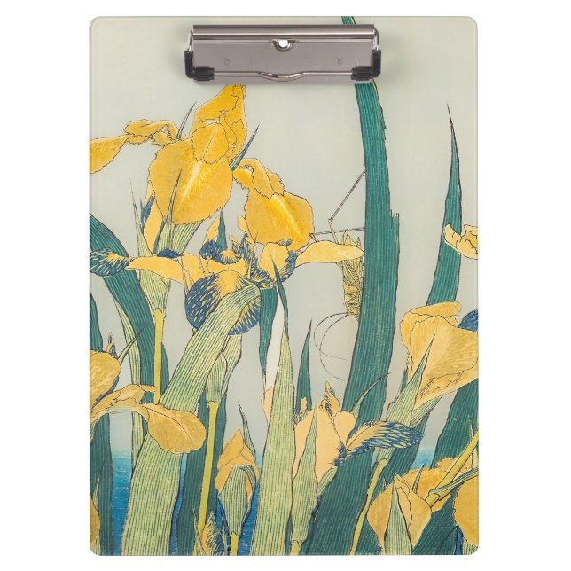 Katsushika Hokusai - Grasshopper and Iris Clipboard (Front)