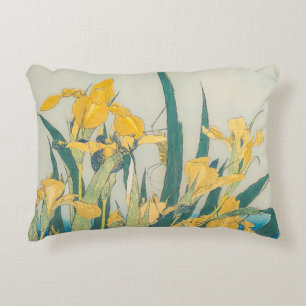 Katsushika Hokusai - Grasshopper and Iris Decorative Cushion