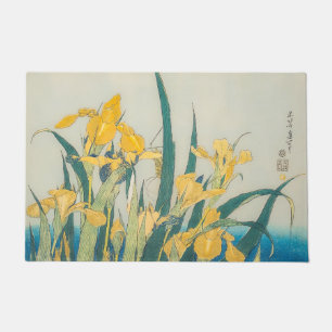 Katsushika Hokusai - Grasshopper and Iris Doormat