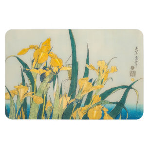 Katsushika Hokusai - Grasshopper and Iris Magnet