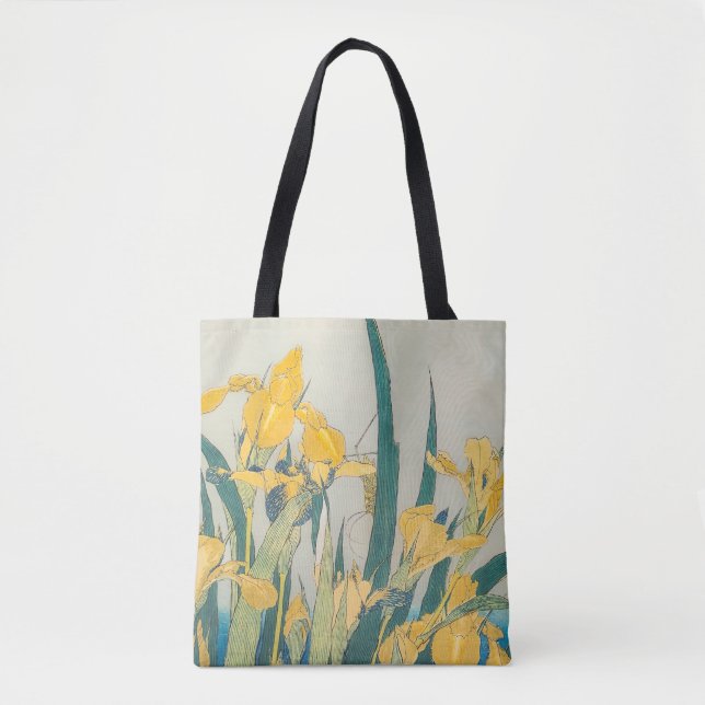 Katsushika Hokusai - Grasshopper and Iris Tote Bag (Front)