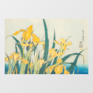 Katsushika Hokusai - Grasshopper and Iris Window Cling