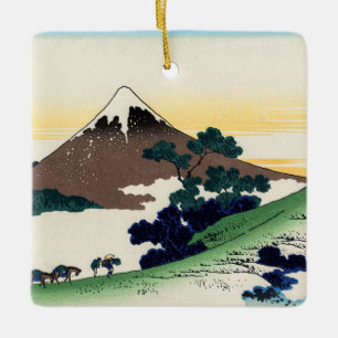 Katsushika Hokusai - Inume pass, Kai province Ceramic Ornament