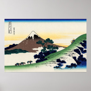 Katsushika Hokusai - Inume pass, Kai province Poster