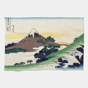 Katsushika Hokusai - Inume pass, Kai province Tea Towel