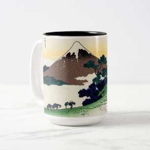 Katsushika Hokusai - Inume pass, Kai province Two-Tone Coffee Mug