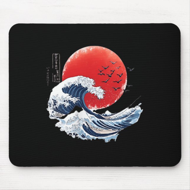 Katsushika Hokusai Japanese Great Wave Men Women K Mouse Mat (Front)