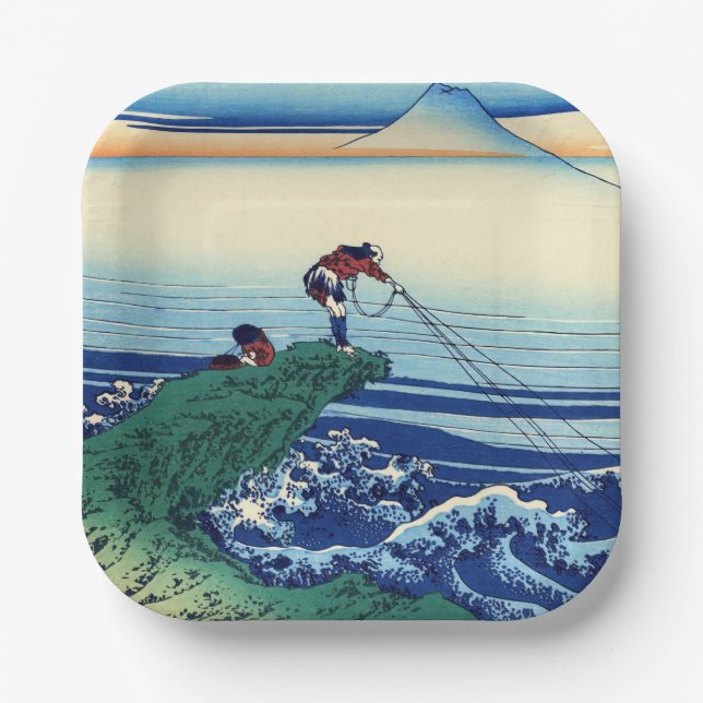 Katsushika Hokusai - Kajikazawa in Kai province Paper Plate (Front)