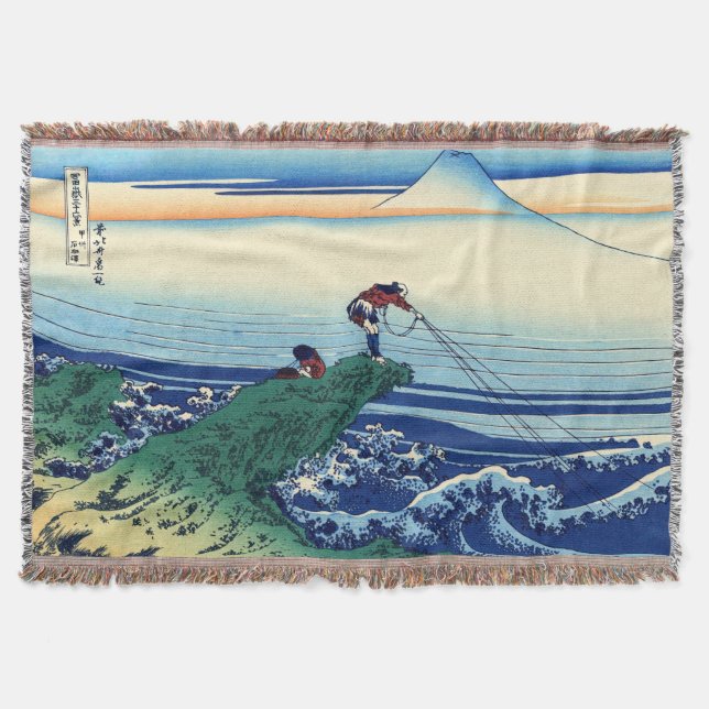 Katsushika Hokusai - Kajikazawa in Kai province Throw Blanket (Front)