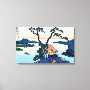 Katsushika Hokusai - Lake Suwa in Shinano province Canvas Print