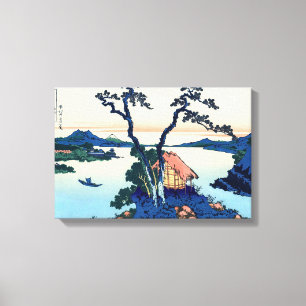 Katsushika Hokusai - Lake Suwa in Shinano province Canvas Print