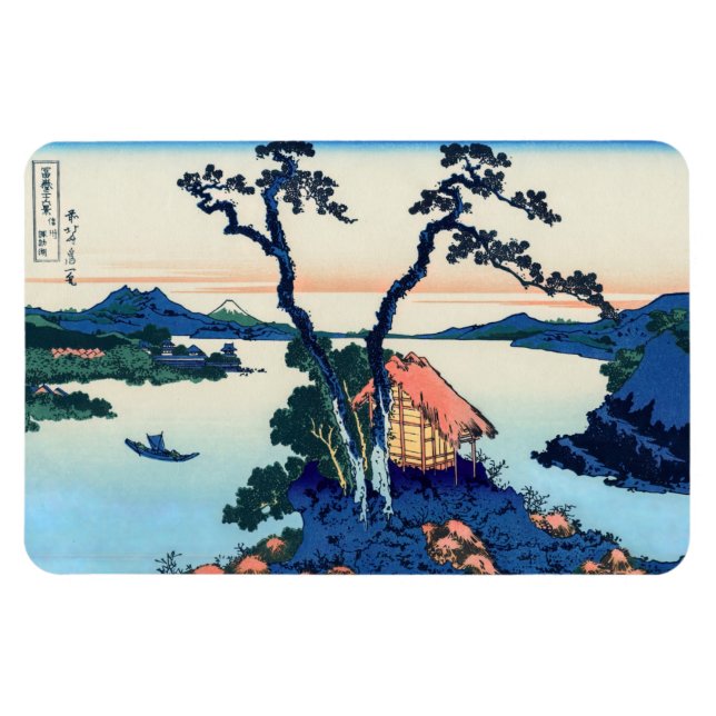 Katsushika Hokusai - Lake Suwa in Shinano province Magnet (Horizontal)