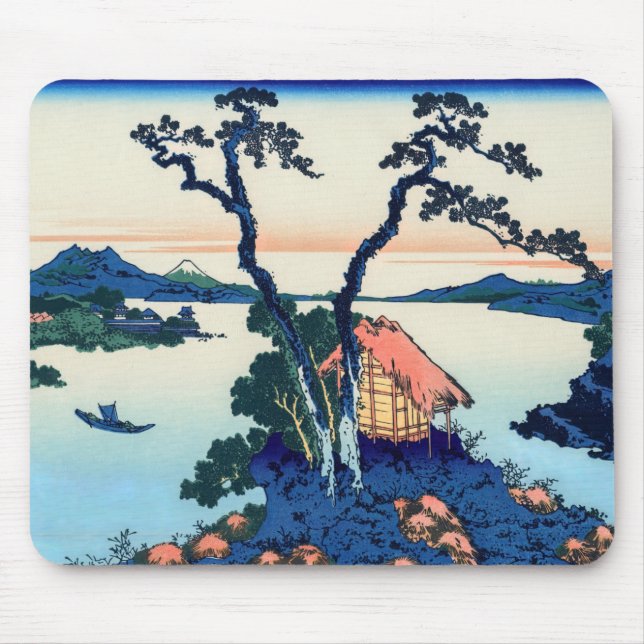 Katsushika Hokusai - Lake Suwa in Shinano province Mouse Mat (Front)