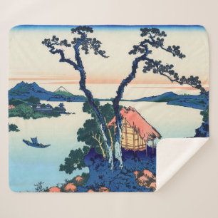 Katsushika Hokusai - Lake Suwa in Shinano province Sherpa Blanket